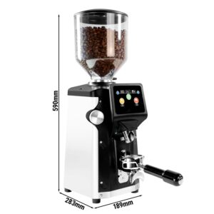 Kávový mlynček - 1,2 kg, plochý mlecí kotúč Ø 65 mm, automatická detekcia portafiltra, biely