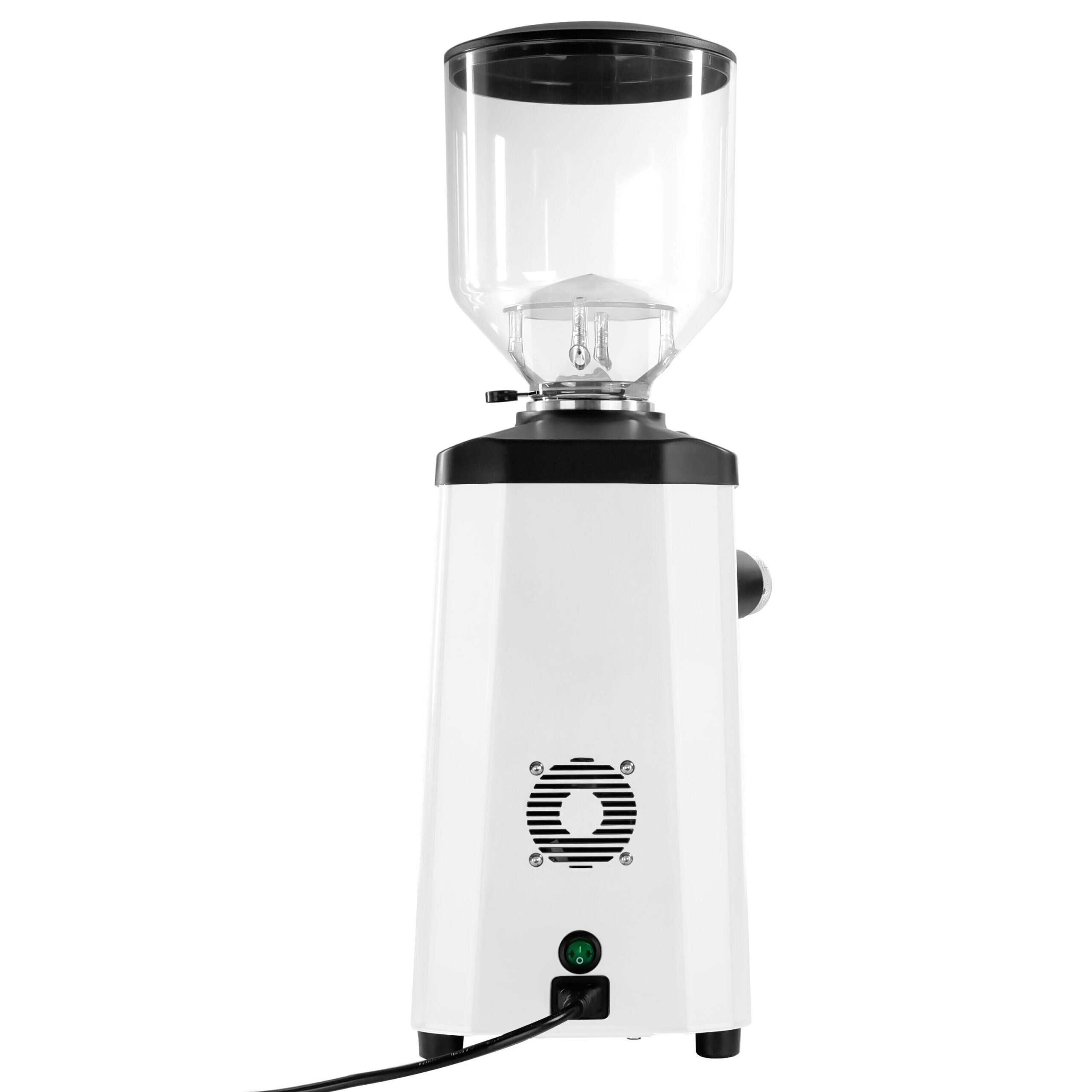 Kávový mlynček - 1,2 kg, plochý mlecí kotúč Ø 65 mm, automatická detekcia portafiltra, biely – Obrázok 4