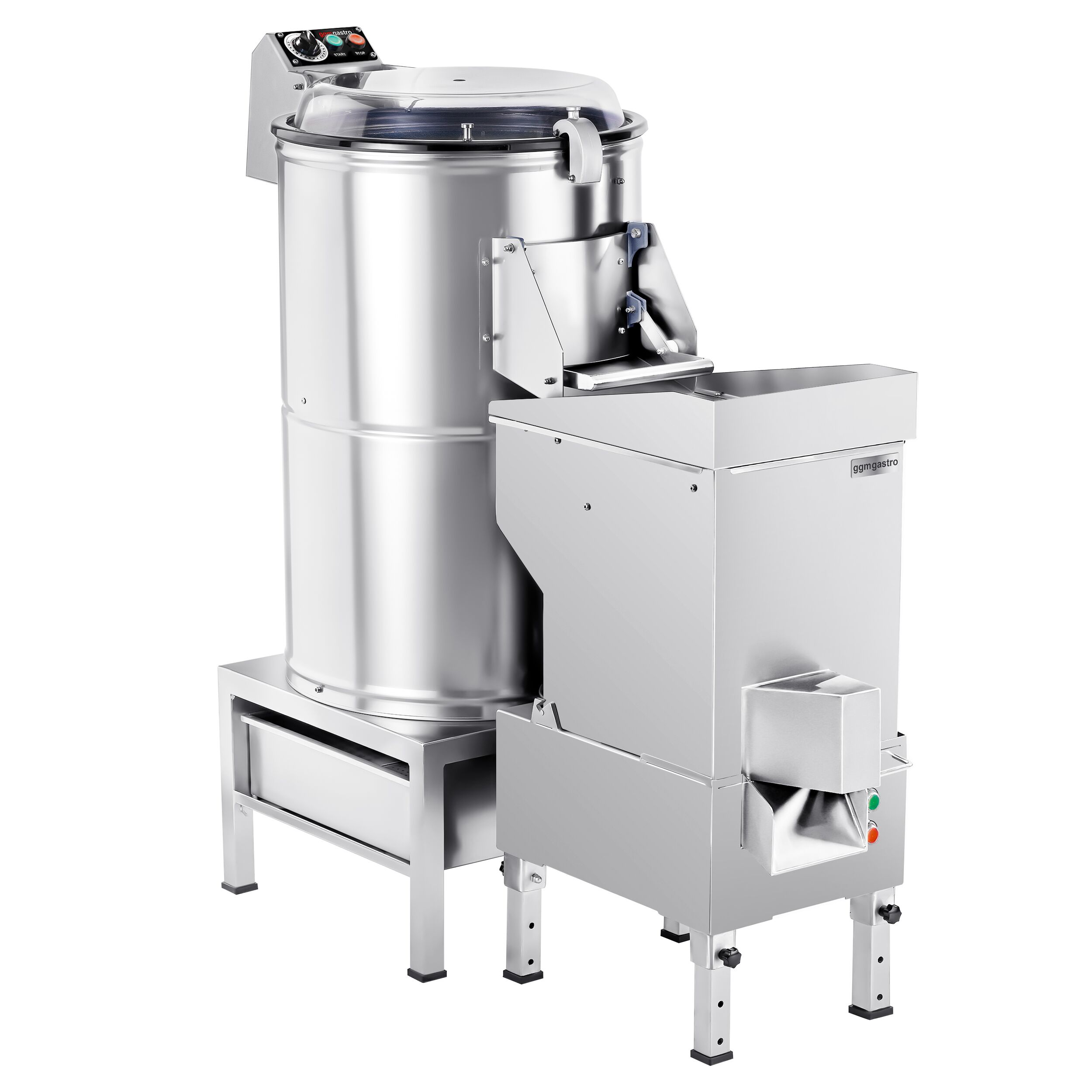Elektrická škrabka – na zemiaky, 600 kg/h, 1,5 kW, 400 V, vrátane krájačky zemiakov – Obrázok 6