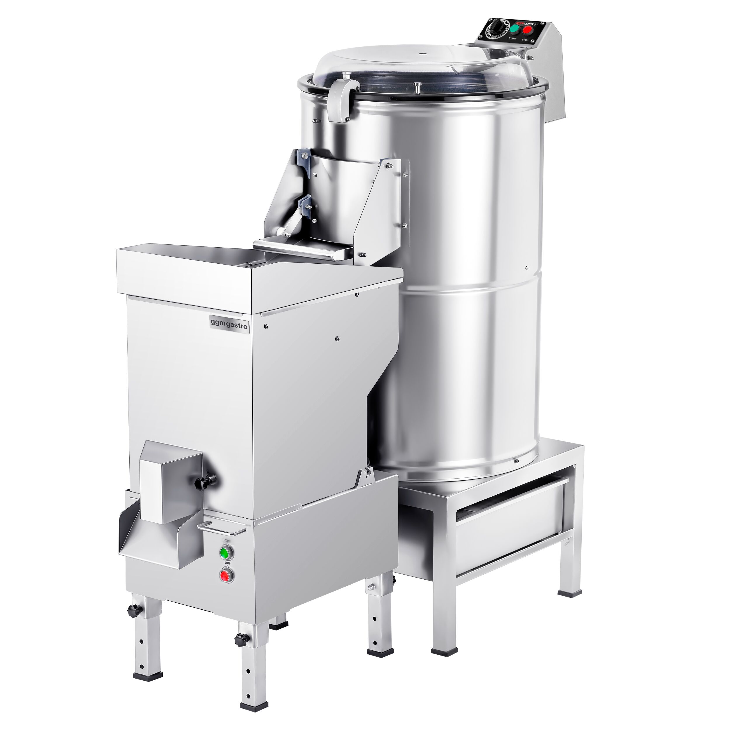 Elektrická škrabka – na zemiaky, 600 kg/h, 1,5 kW, 400 V, vrátane krájačky zemiakov – Obrázok 4