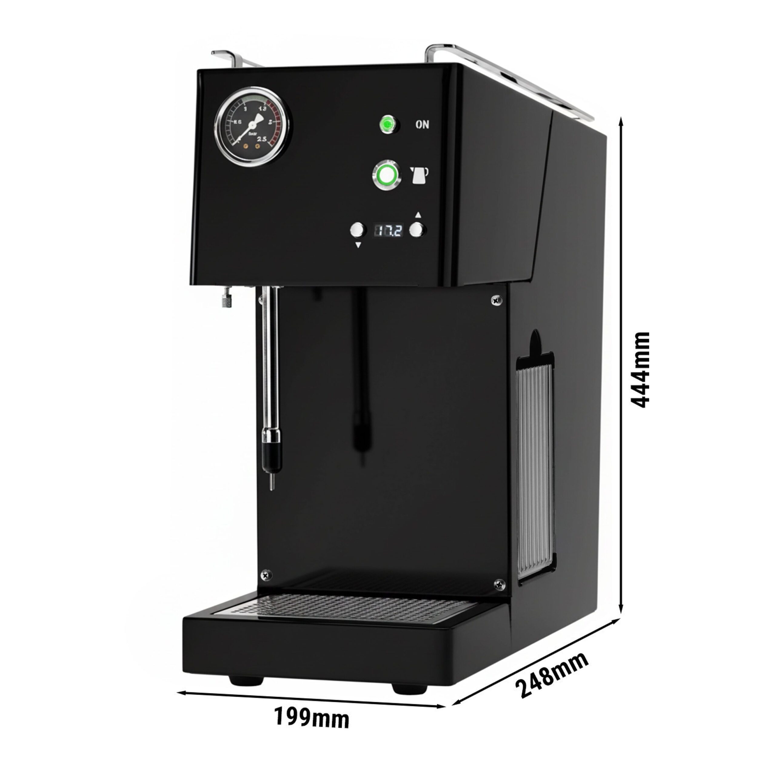 Automatický napeňovač mlieka - objem 1,8 litra, OLED displej, čierny – Obrázok 7