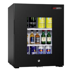 Kompaktná minibarová chladnička – šírka 402 mm, objem 36 litrov, 1 sklenené dvere
