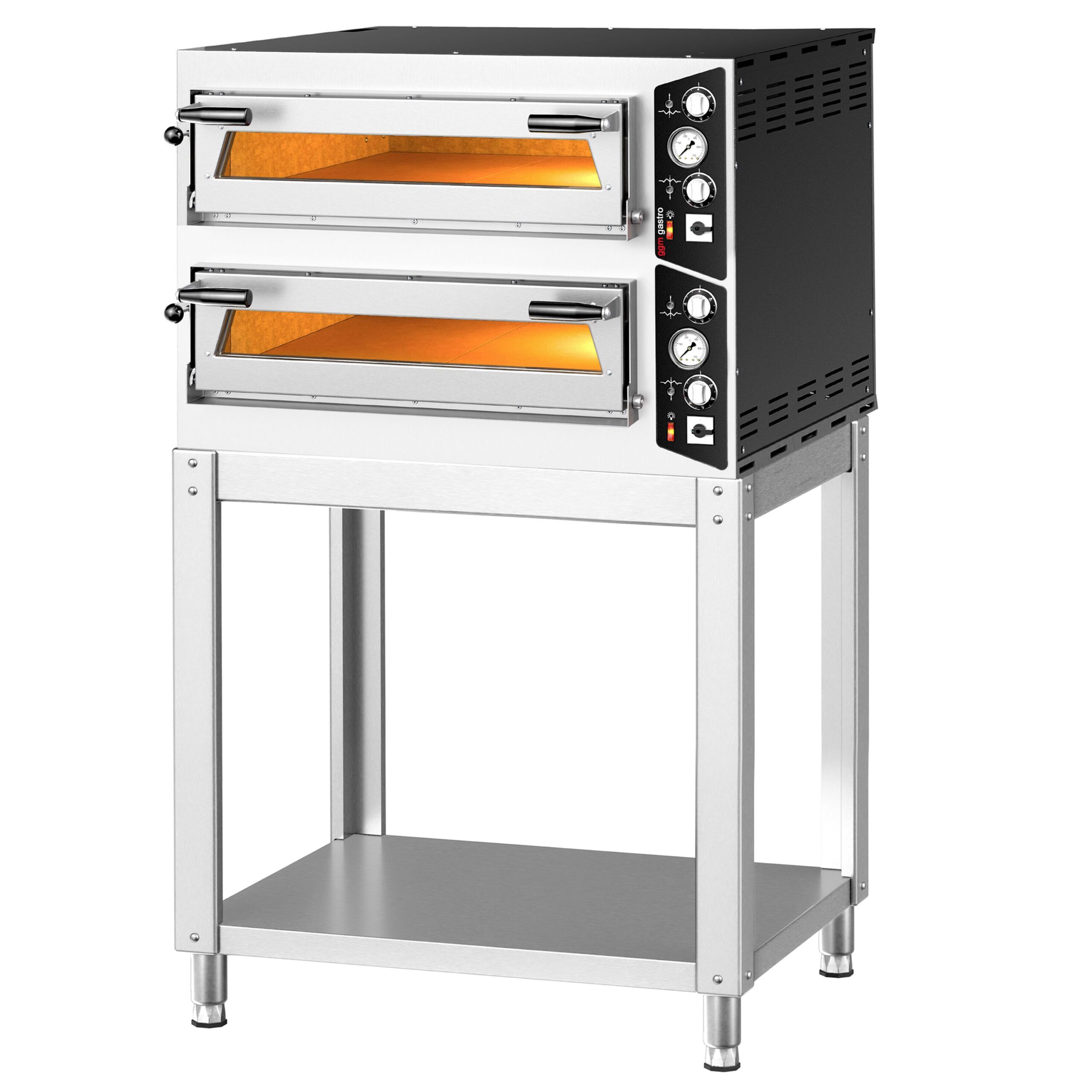 Manuálna pec na pizzu – 4 + 4x 35 cm, elektrická, vrátane podstavca – Obrázok 3