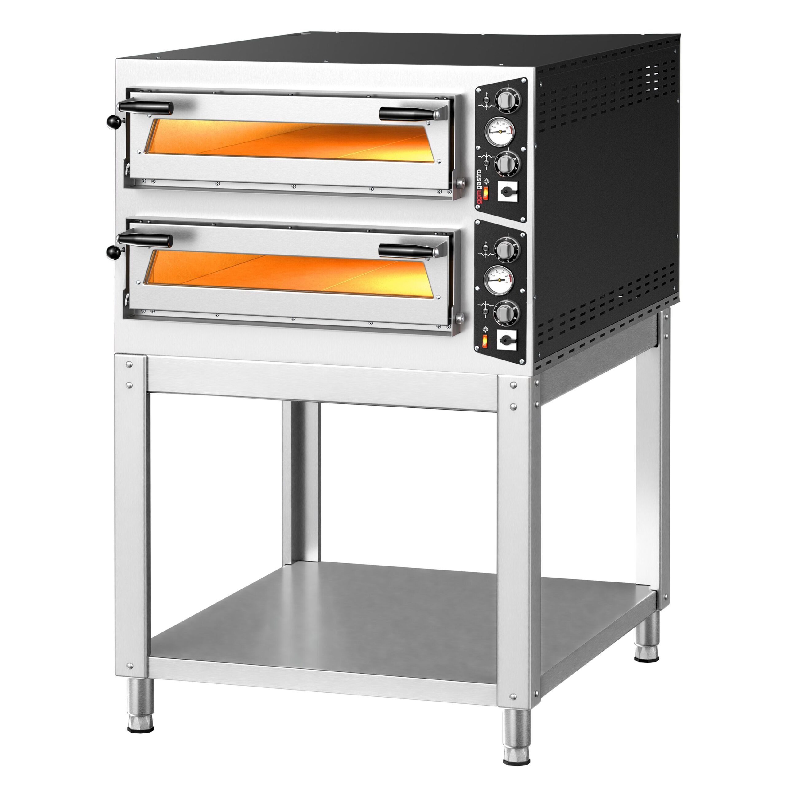 Manuálna pec na pizzu – 6 + 6x 35 cm, hlboká, elektrická, vrátane podstavca – Obrázok 2