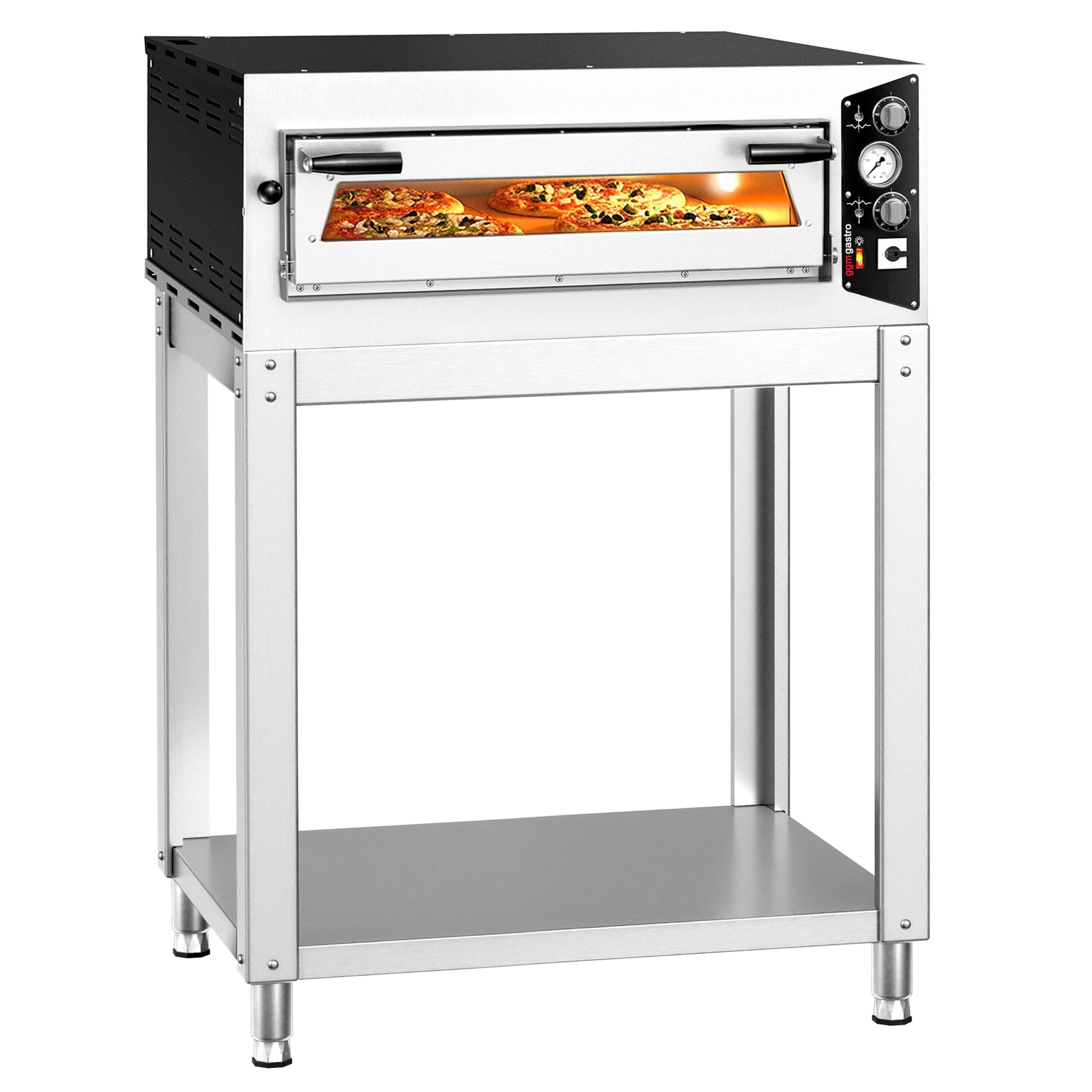 Manuálna pec na pizzu – 4x 35 cm, elektrická, vrátane podstavca – Obrázok 5