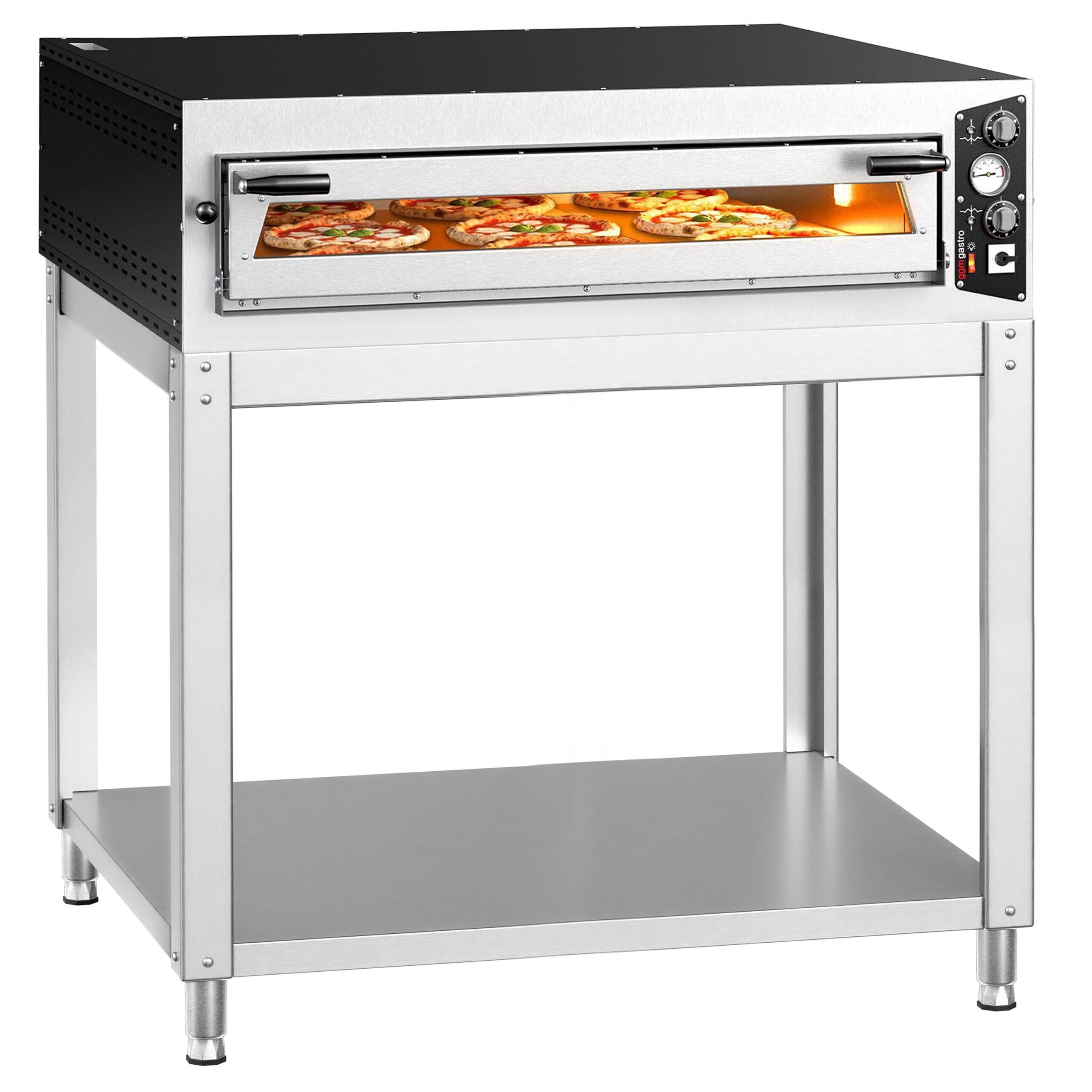 Manuálna pec na pizzu – 9x 34 cm, široká, elektrická, vrátane podstavca – Obrázok 2