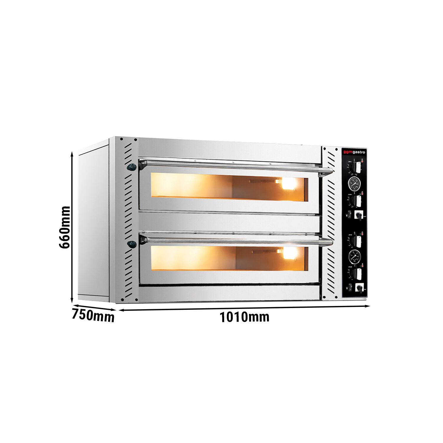 Elektrická pizza pec - kapacita 4+4 x 30 cm, manuálne ovládanie – Obrázok 4