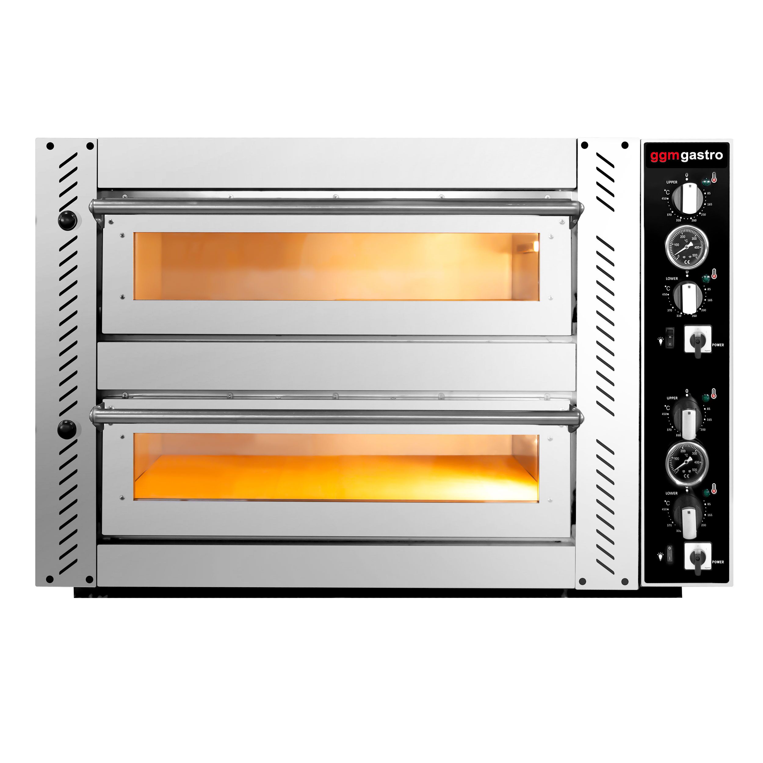 Elektrická pizza pec – dvojkomorová, kapacita 4+4 x 34 cm, manuálne ovládanie – Obrázok 6