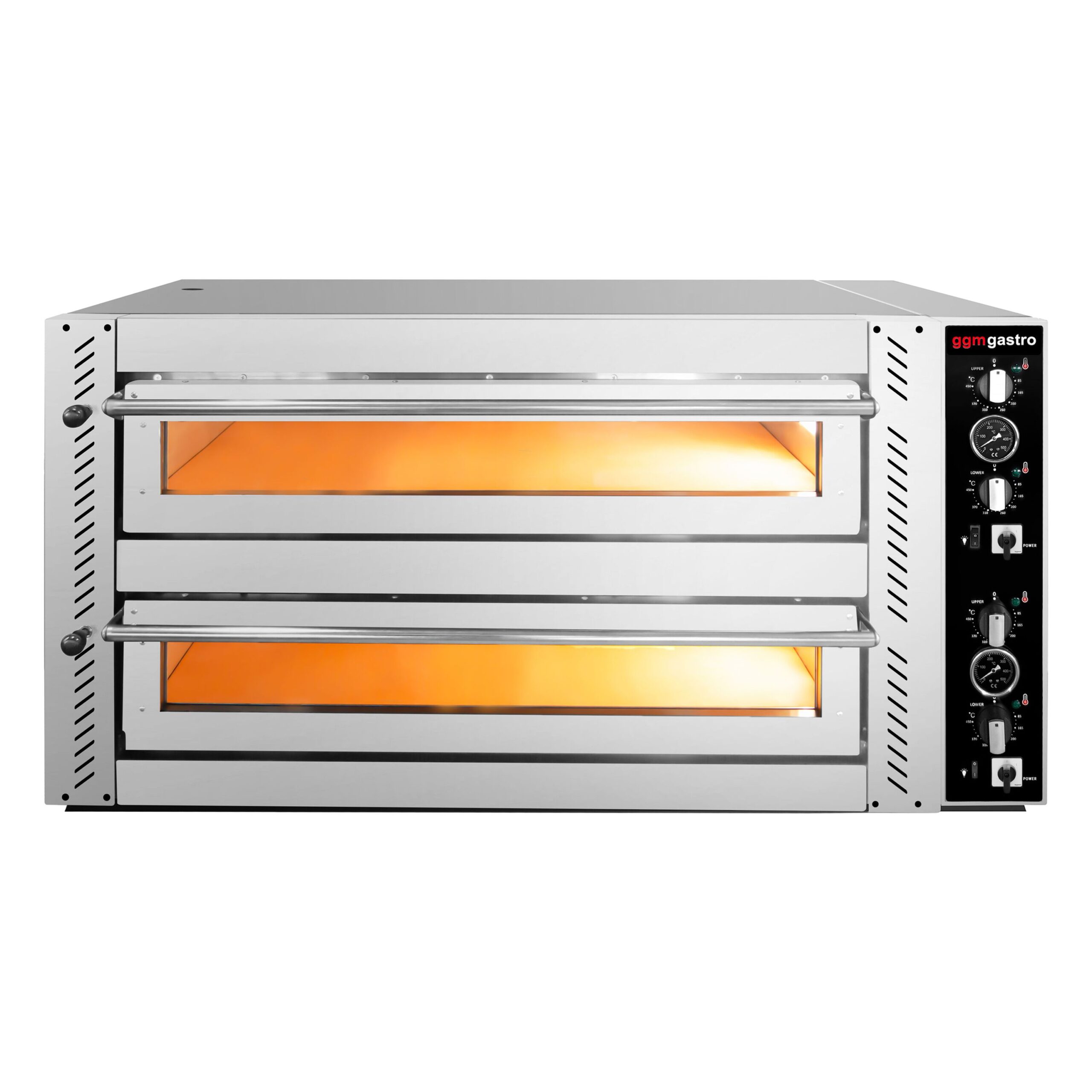 Elektrická pizza pec – dvojkomorová, kapacita 6+6 x 30 cm (šírka), manuálne ovládanie – Obrázok 4
