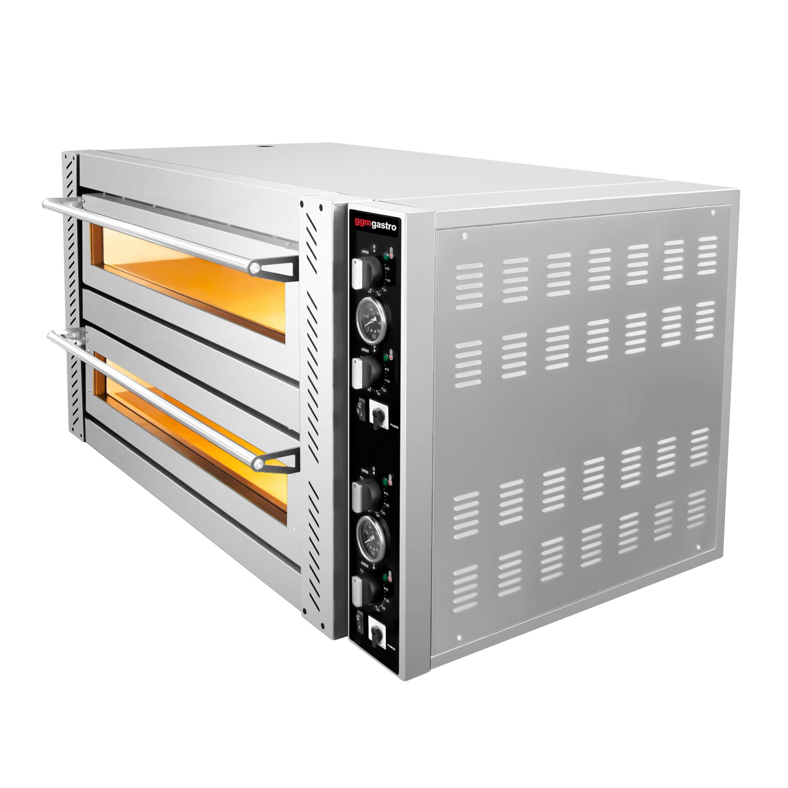 Elektrická pizza pec– celošamotová, dvojkomorová, kapacita 6+6 x 30 cm, manuálne ovládanie – Obrázok 4