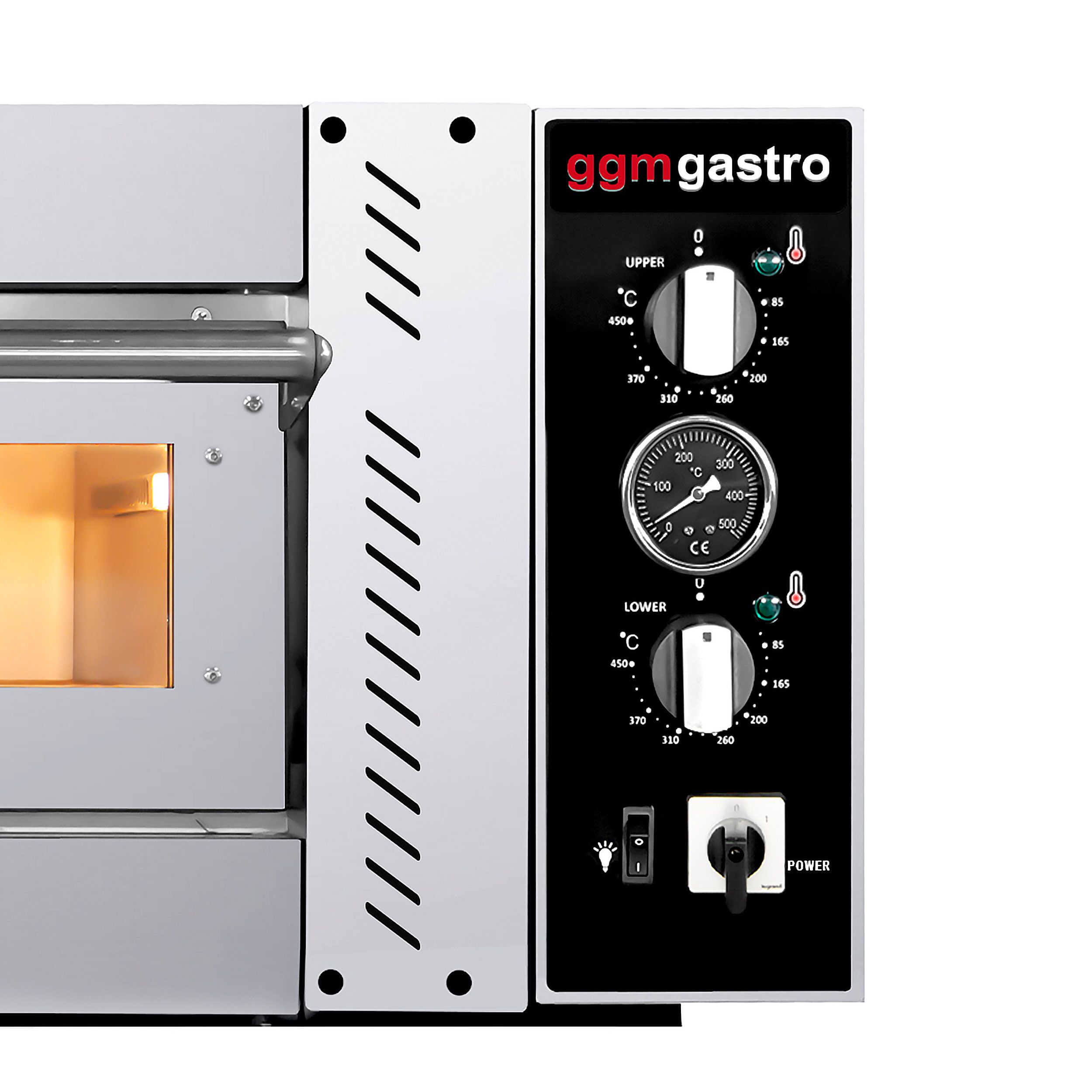 Elektrická pizza pec – dvojkomorová, kapacita 4+4 x 30 cm, manuálne ovládanie, vrátane podstavca – Obrázok 5