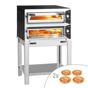 Manuálna pec na pizzu – 4 + 4x 30 cm, elektrická, vrátane podstavca