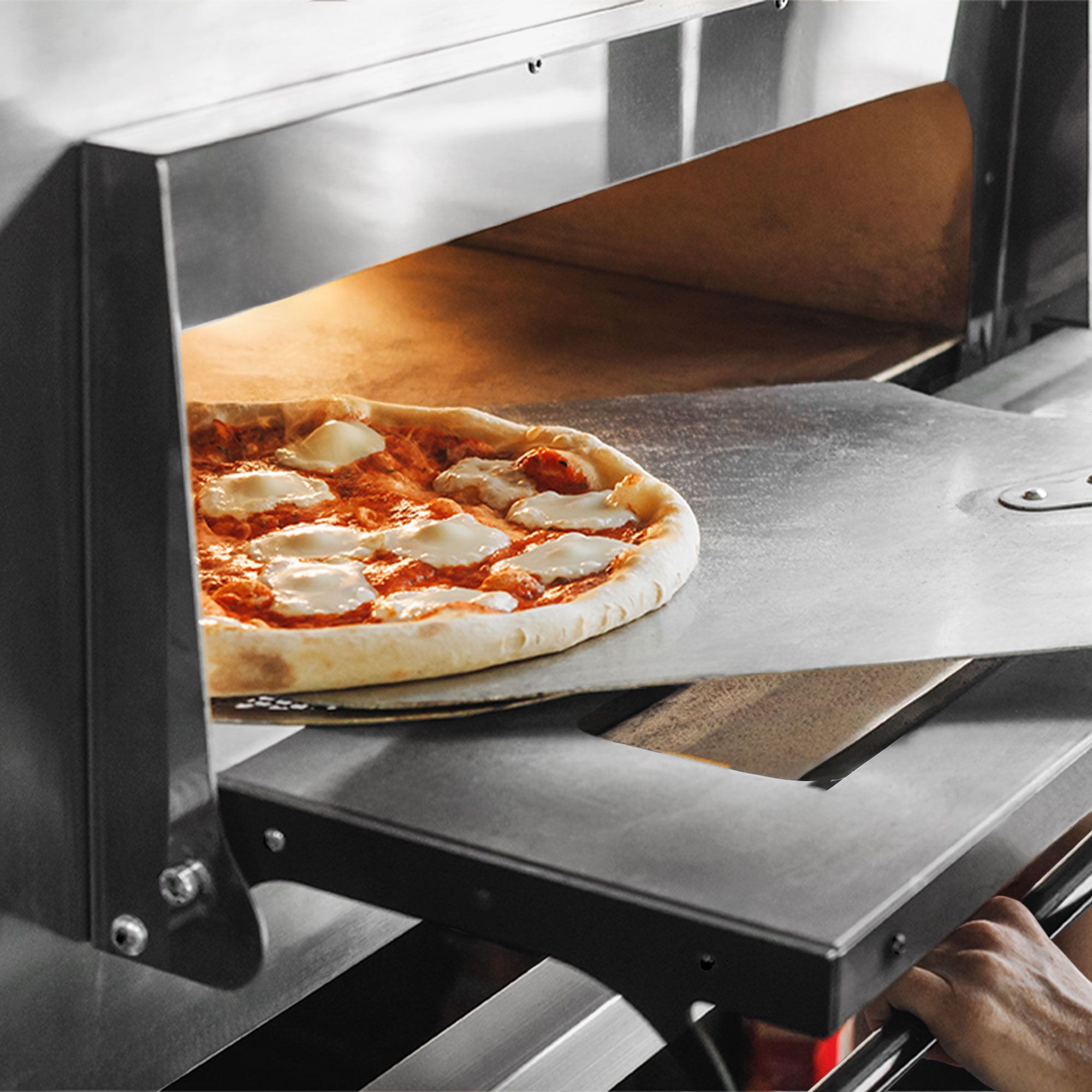Elektrická pizza pec – dvojkomorová, kapacita 4+4 x 25 cm, manuálne ovládanie, vrátane podstavca – Obrázok 5