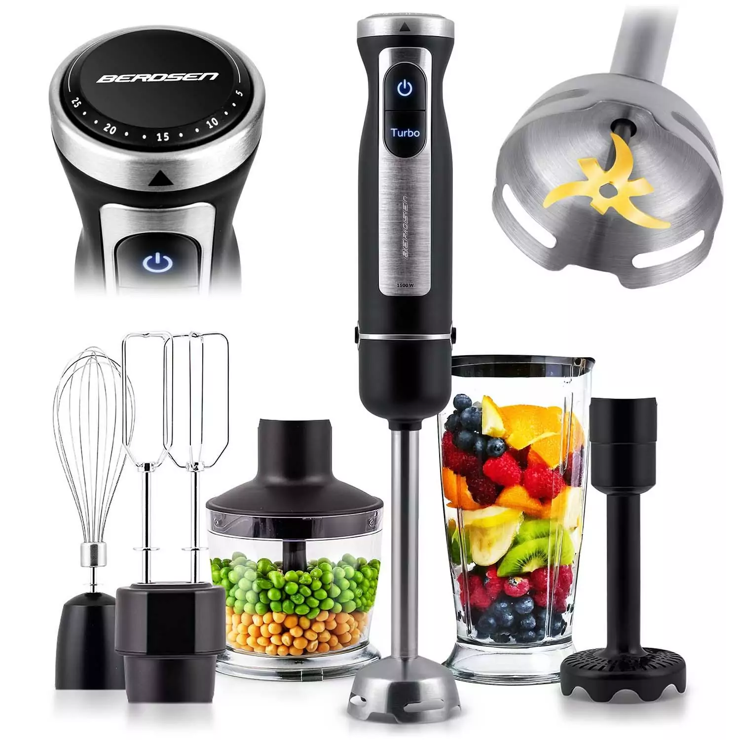Výkonný ručný mixér — 1500 W, BD-754 Berdsen – Obrázok 9