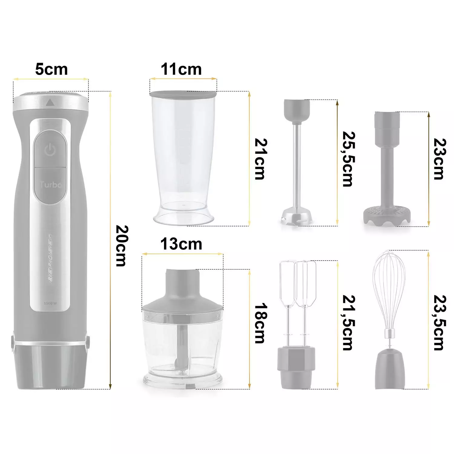 Výkonný ručný mixér — 1500 W, BD-754 Berdsen – Obrázok 8