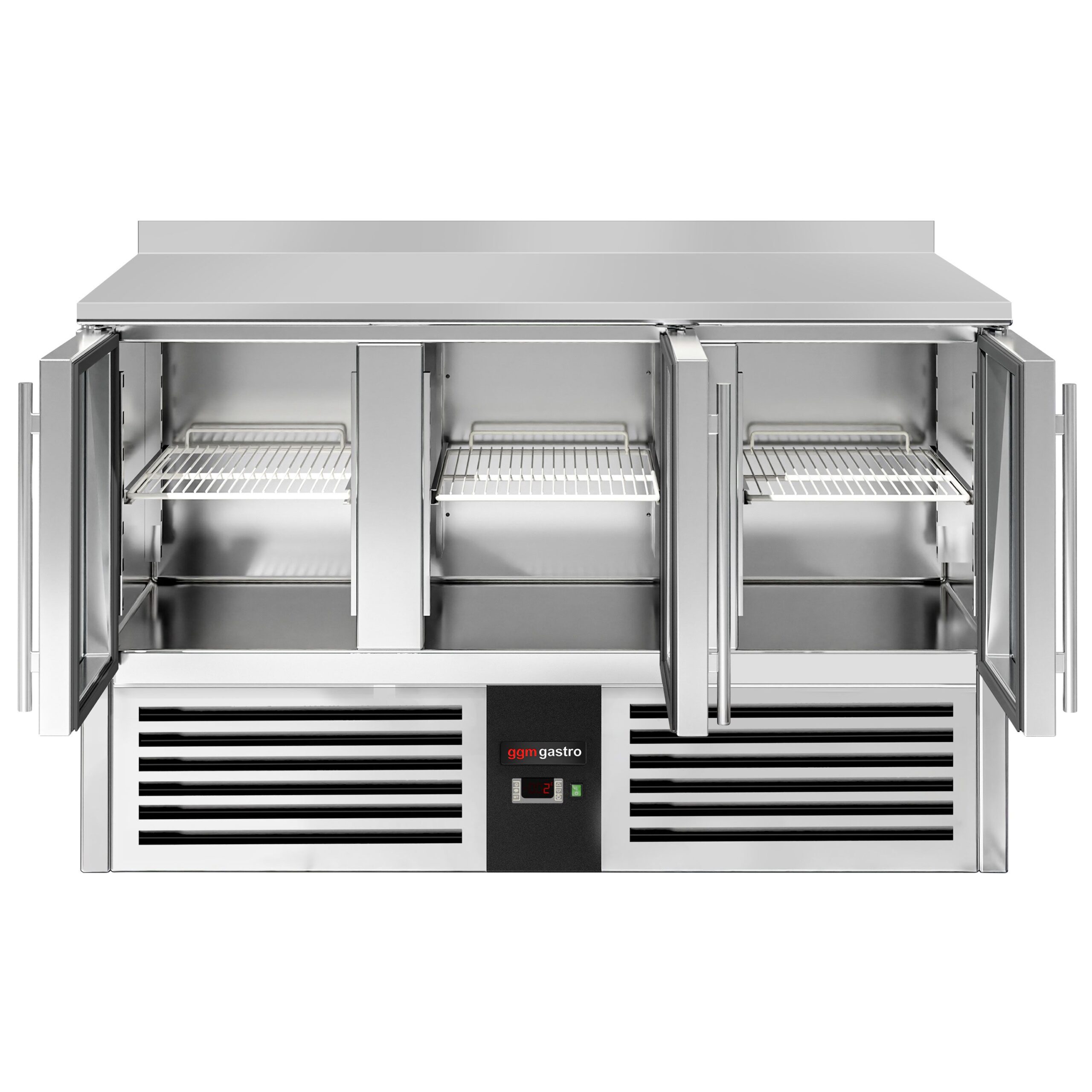 Stolový chladiaci pult s 3 presklenými dverami, 1370 x 700 mm – Obrázok 4