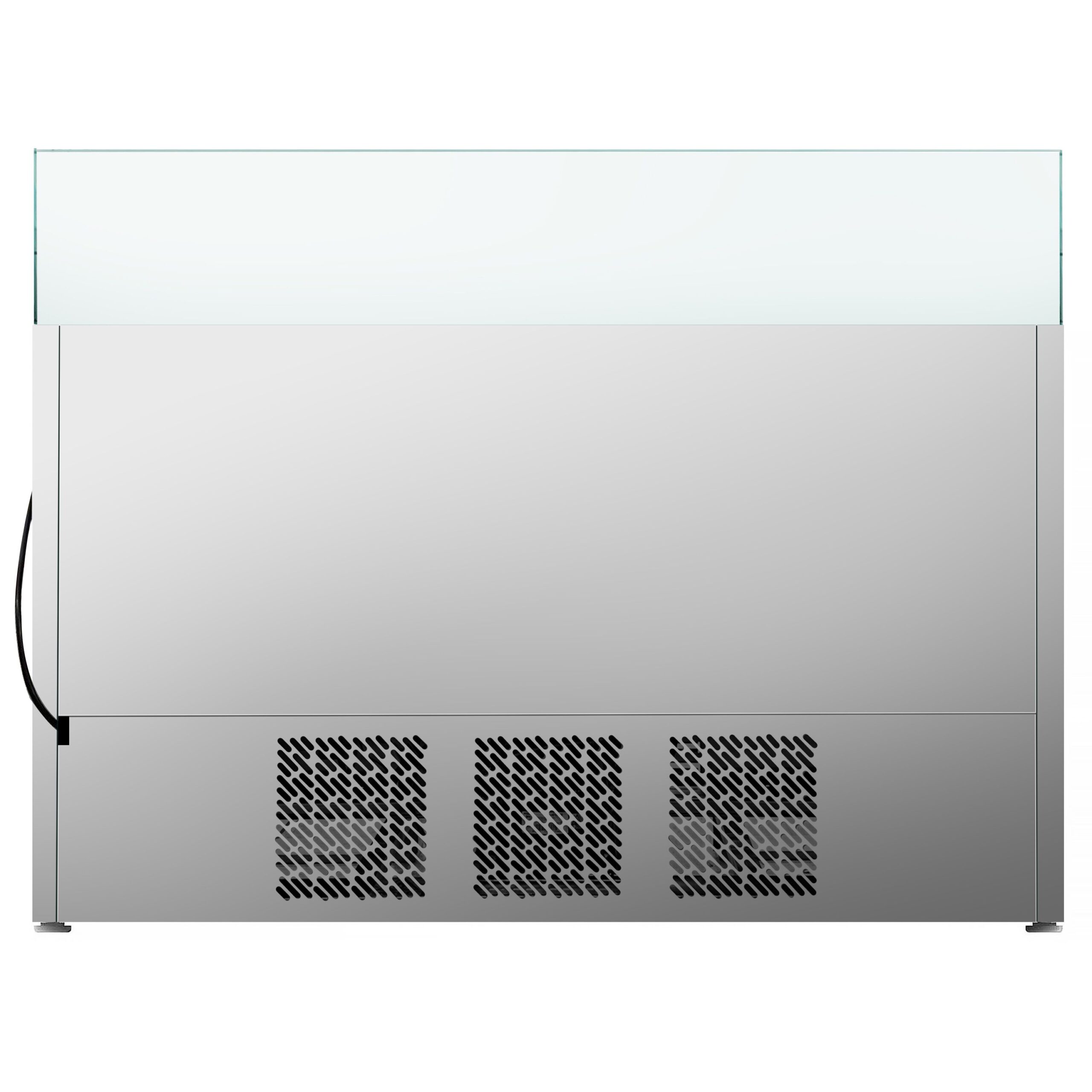 Chladiaca saladeta Premium PLUS — šírka 1460 mm, 3x dvierka, sklenená nadstavba, pre 9x GN 1/3 + 6x GN 1/6 – Obrázok 3