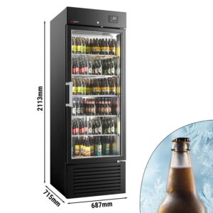 Presklená chladnička – na nápoje, SUPERCOOLER, s 1 sklenenými dverami, chladí pod 0 °C