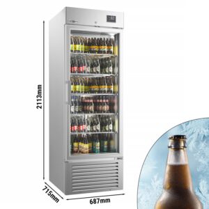Presklená chladnička – na nápoje, SUPERCOOLER, s 1 sklenenými dverami, chladí pod 0 °C