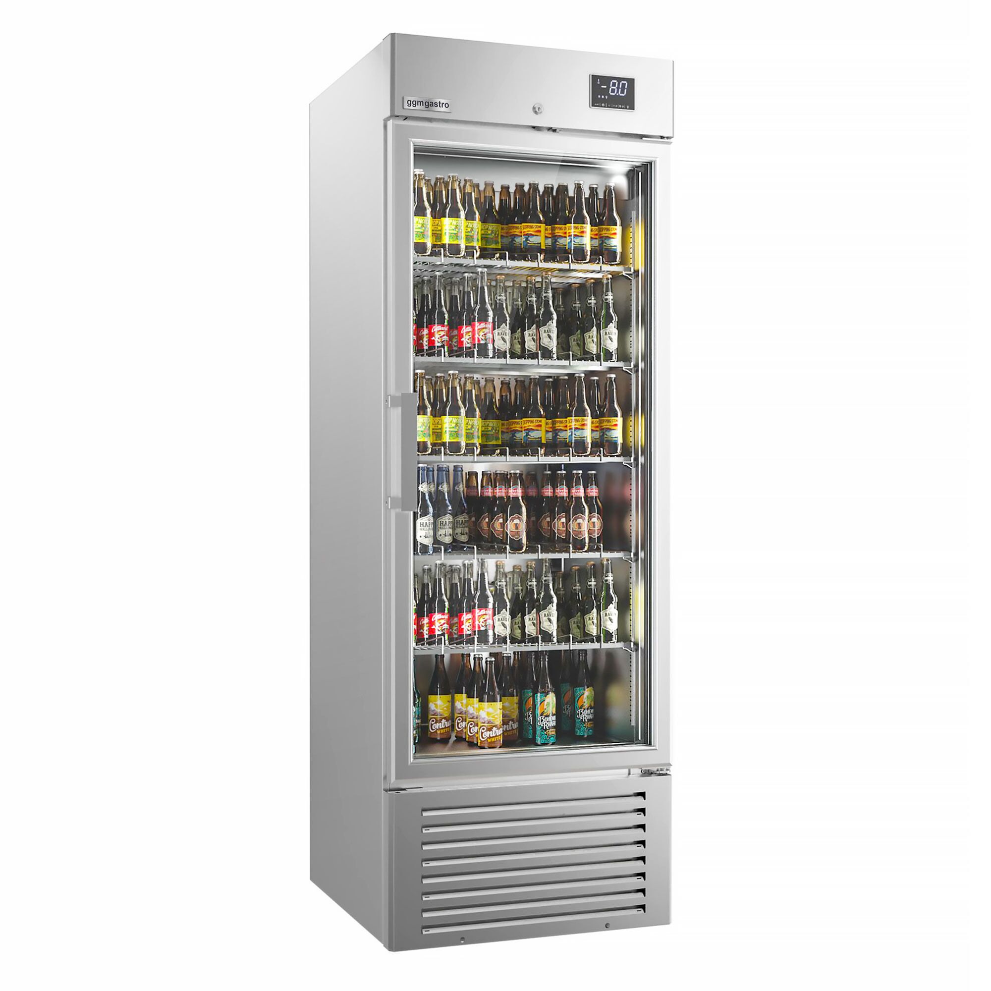 Presklená chladnička – na nápoje, SUPERCOOLER, s 1 sklenenými dverami, chladí pod 0 °C – Obrázok 2