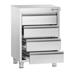 Prémiová zásuvková skrinka – so 4 zásuvkami, rozmer 500 x 600 mm