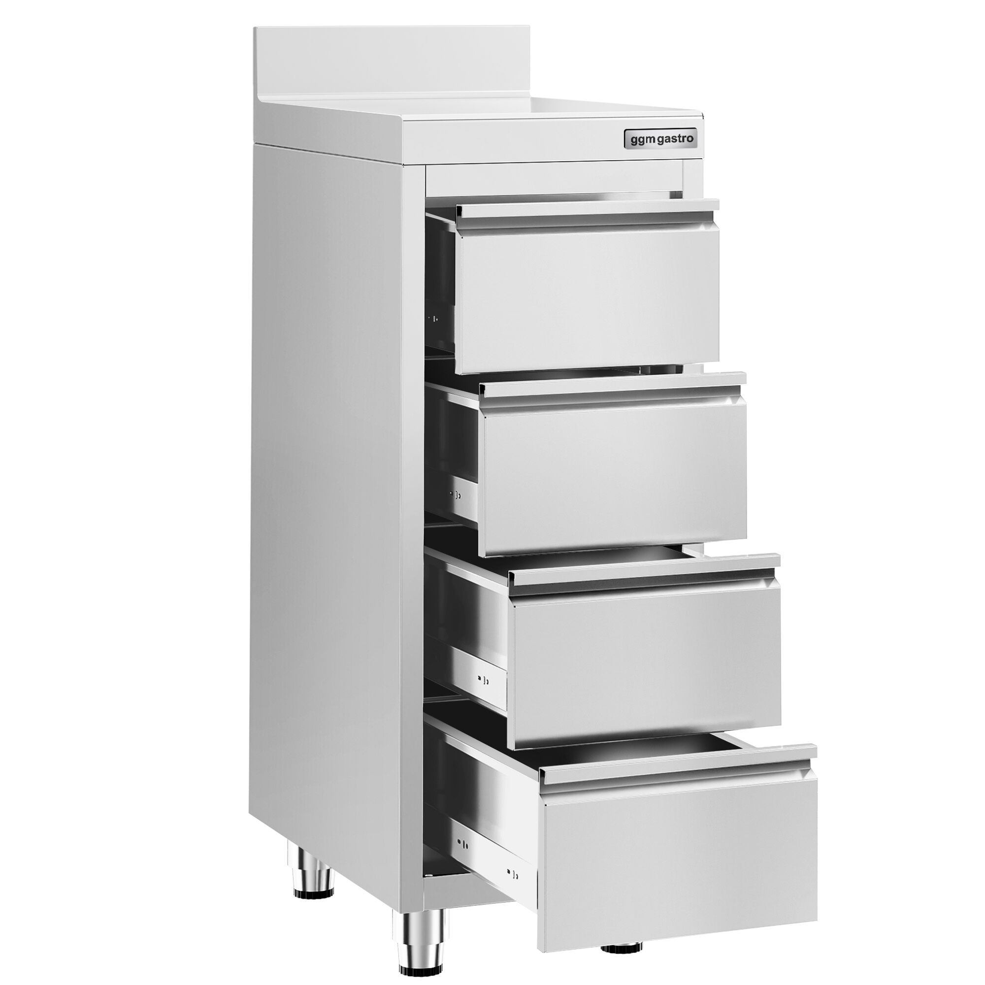 Prémiová zásuvková skrinka – so 4 zásuvkami, zvýšený okraj, rozmer 400 x 600 mm – Obrázok 5