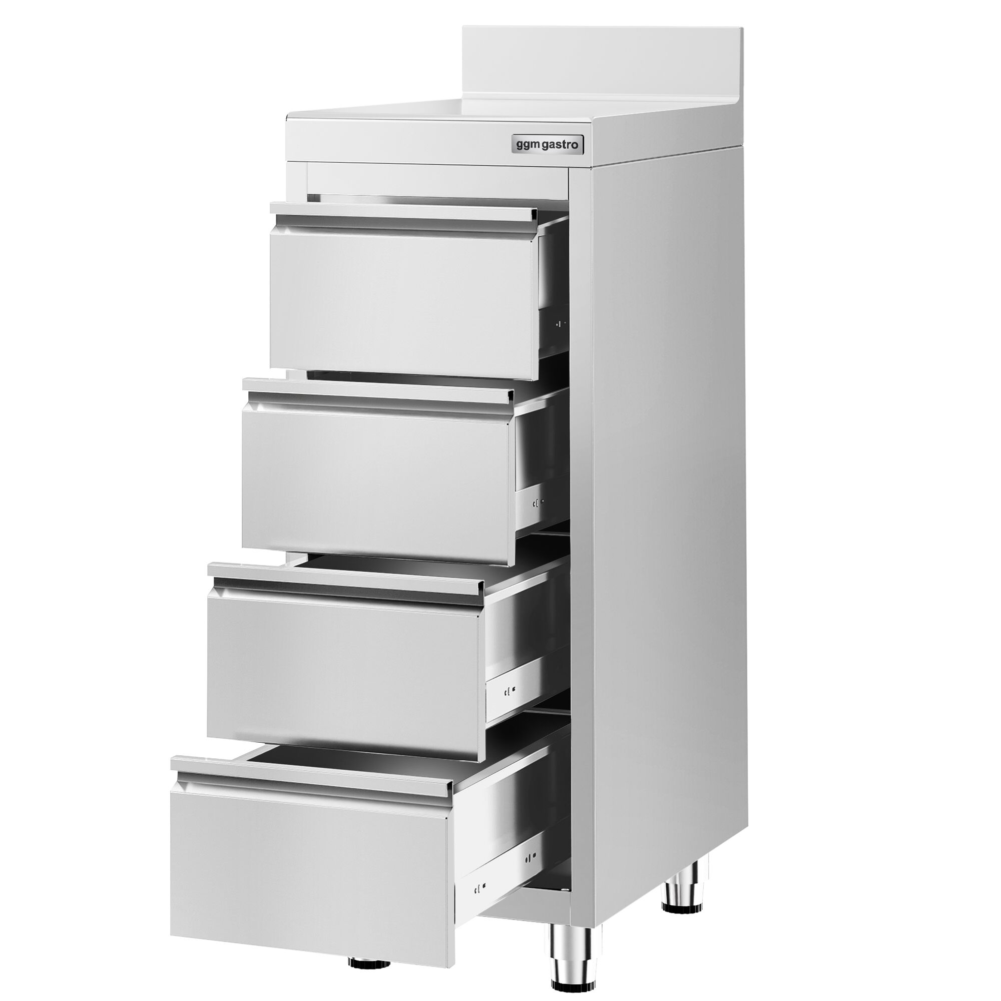 Prémiová zásuvková skrinka – so 4 zásuvkami, zvýšený okraj, rozmer 400 x 600 mm – Obrázok 4