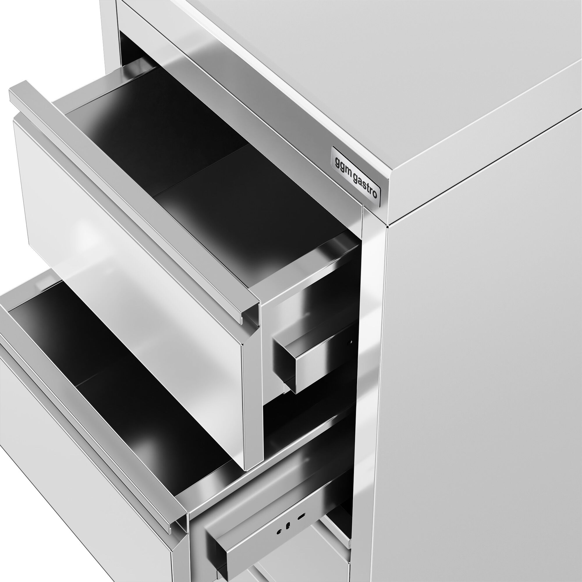 Prémiová zásuvková skrinka – so 4 zásuvkami, zvýšený okraj, rozmer 400 x 600 mm – Obrázok 7