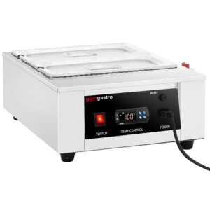 Elektrický tavič čokolády - stroj na roztápanie, kapacita 2 x 1/3 GN, výkon 1,5 kW, vrátane 2 pokrievok a 2 GN nádob 1/3