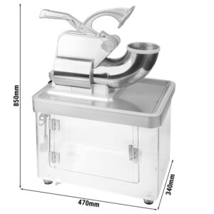 Kompaktný drvič ľadu – na vločkový ľad, výkon 5 kg/min, nerezová oceľ, vysoký príkon