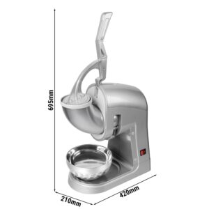 Kompaktný drvič ľadu – na vločkový ľad, výkon 5 kg/min, nerezová oceľ, základný model