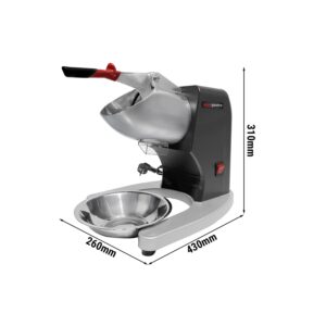 Kompaktný drvič ľadu – na vločkový ľad, výkon 1,6 kg/min, čierny