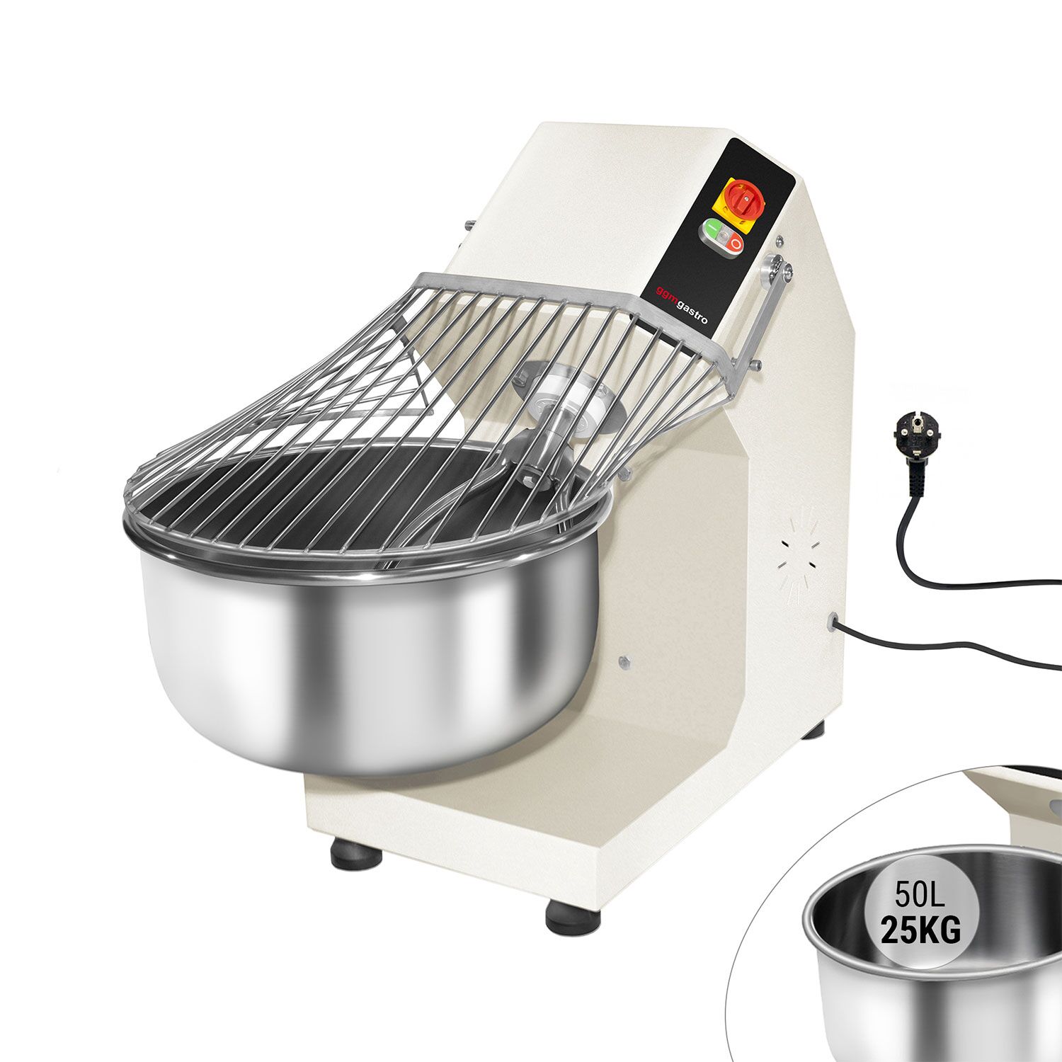 Hnetací stroj – na cesto, s pevnou misou, objem 50 l, kapacita 25 kg, napájanie 400 V – Obrázok 7