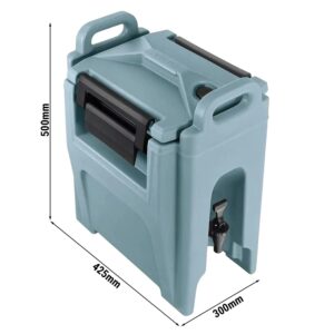Izolovaná nádoba na nápoje – CAMBRO, rad ULTRA CAMTAINERS, objem 10,4 litra, bridlicovo modrá