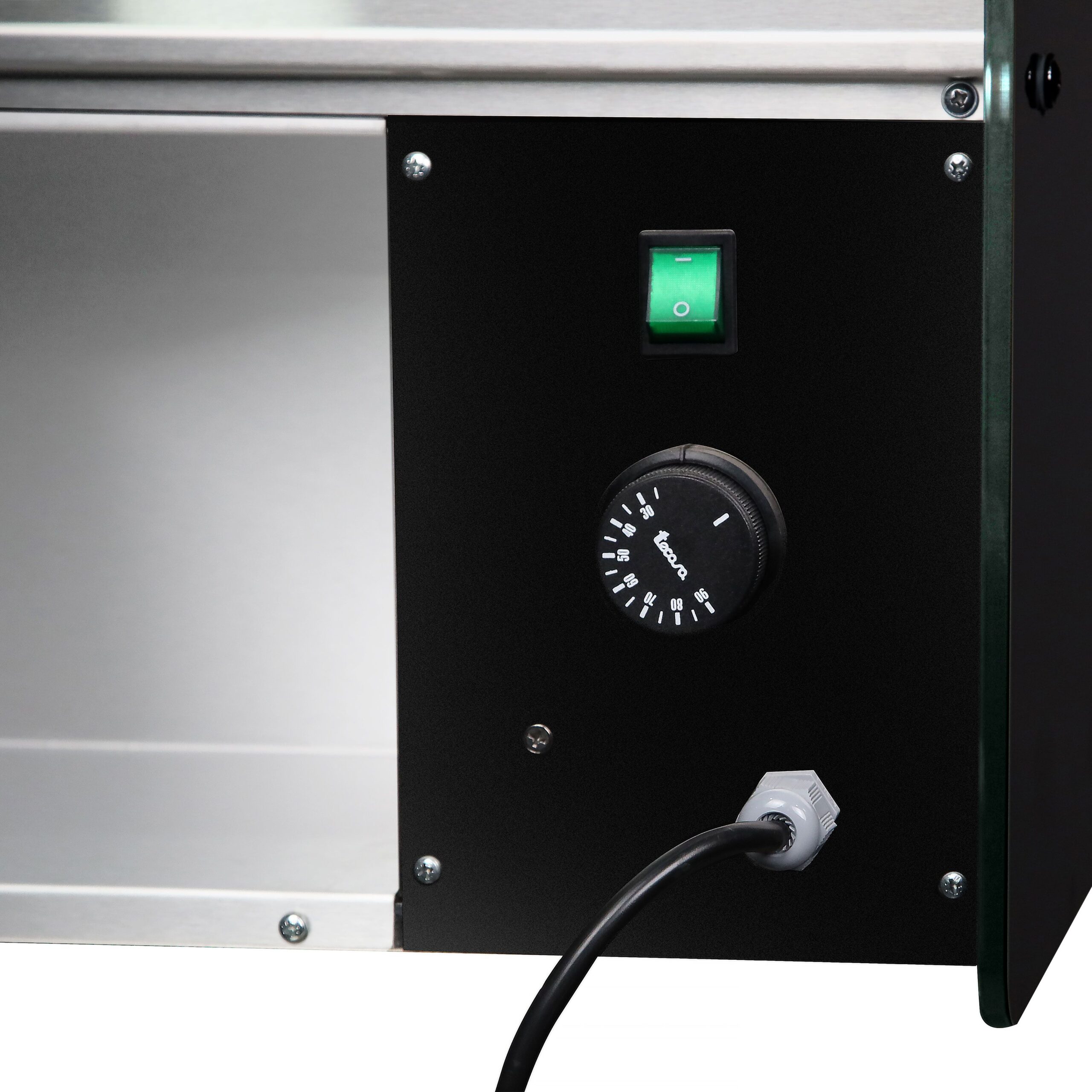 Stolová ohrevná vitrína – šírka 1000 mm, výkon 400 W, kapacita 3x GN 1/1 – Obrázok 2