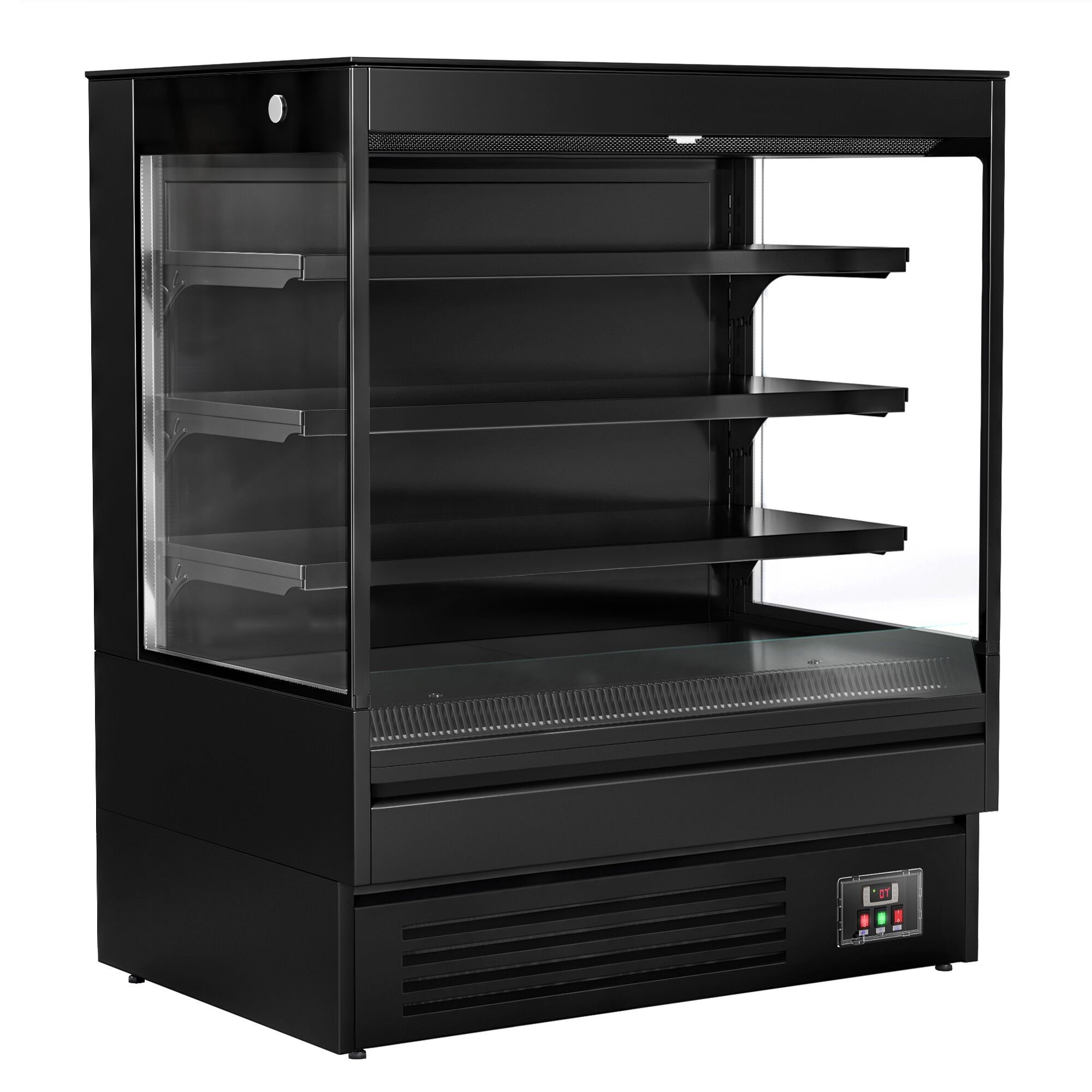 Profesionálny prístenný chladiaci regál — šírka 1200 mm, 390 l, 3 police, LED osvetlenie – Obrázok 4