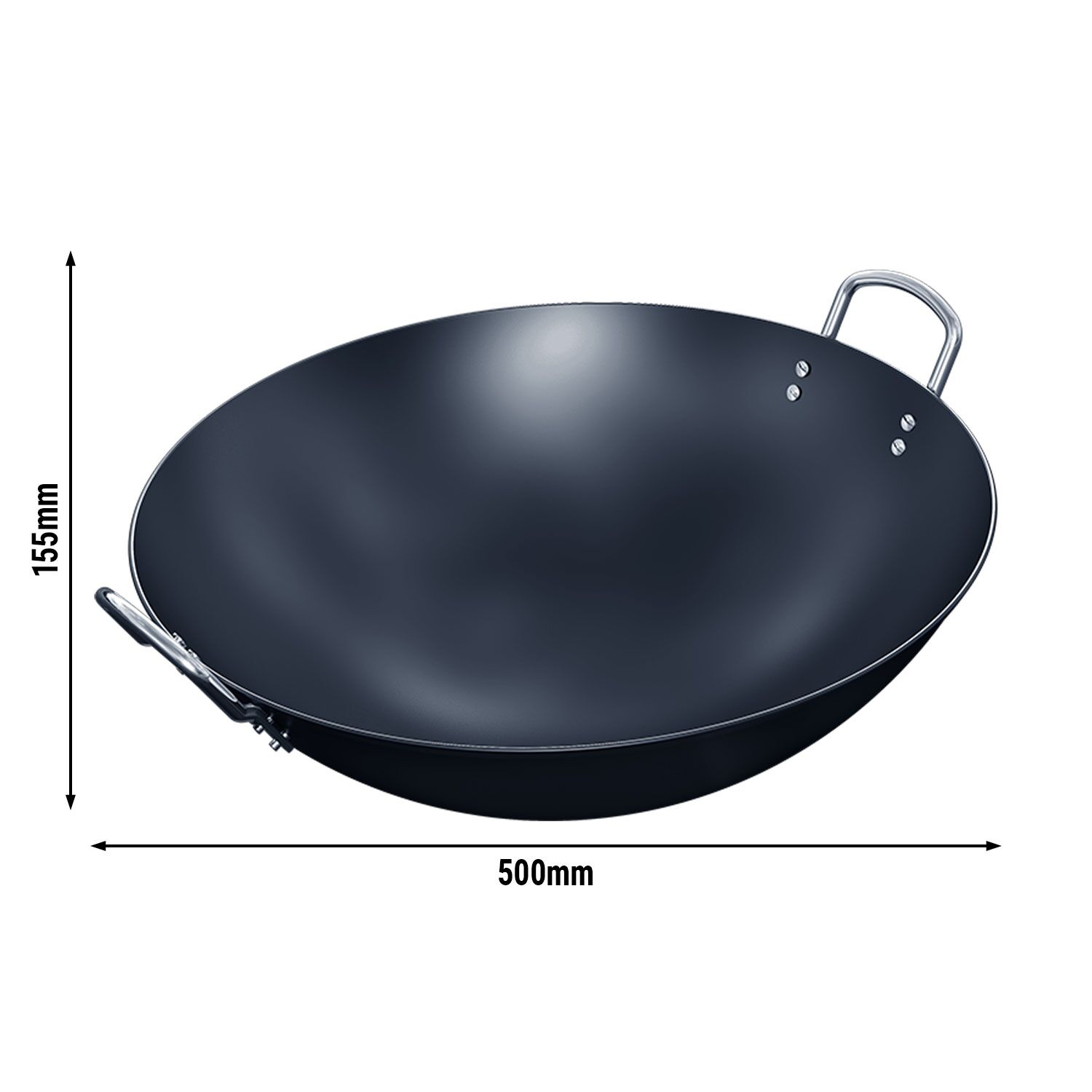 Oceľová wok panvica – valcovaná za studena, priemer ⌀450 mm, vhodná pre modely IDS3N, IDS8N a IDS9 – Obrázok 2