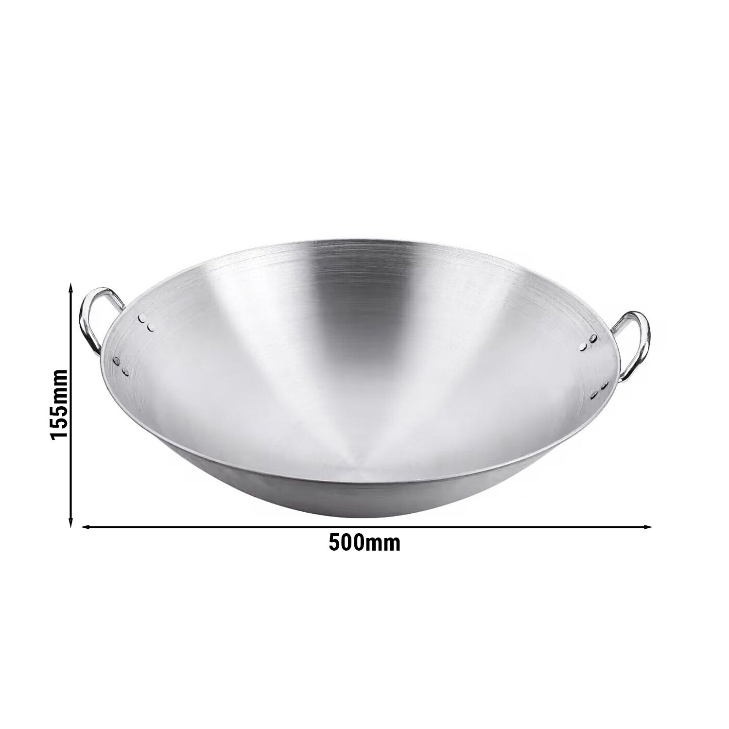 Nerezová wok panvica – priemer ⌀450 mm, vhodná pre modely IDS3, IDS8 a IDS9 – Obrázok 2