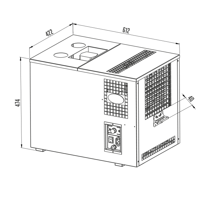 Vodné chladenie na pivo – Lindr, podstolový model AS-110 PX4 – Obrázok 2