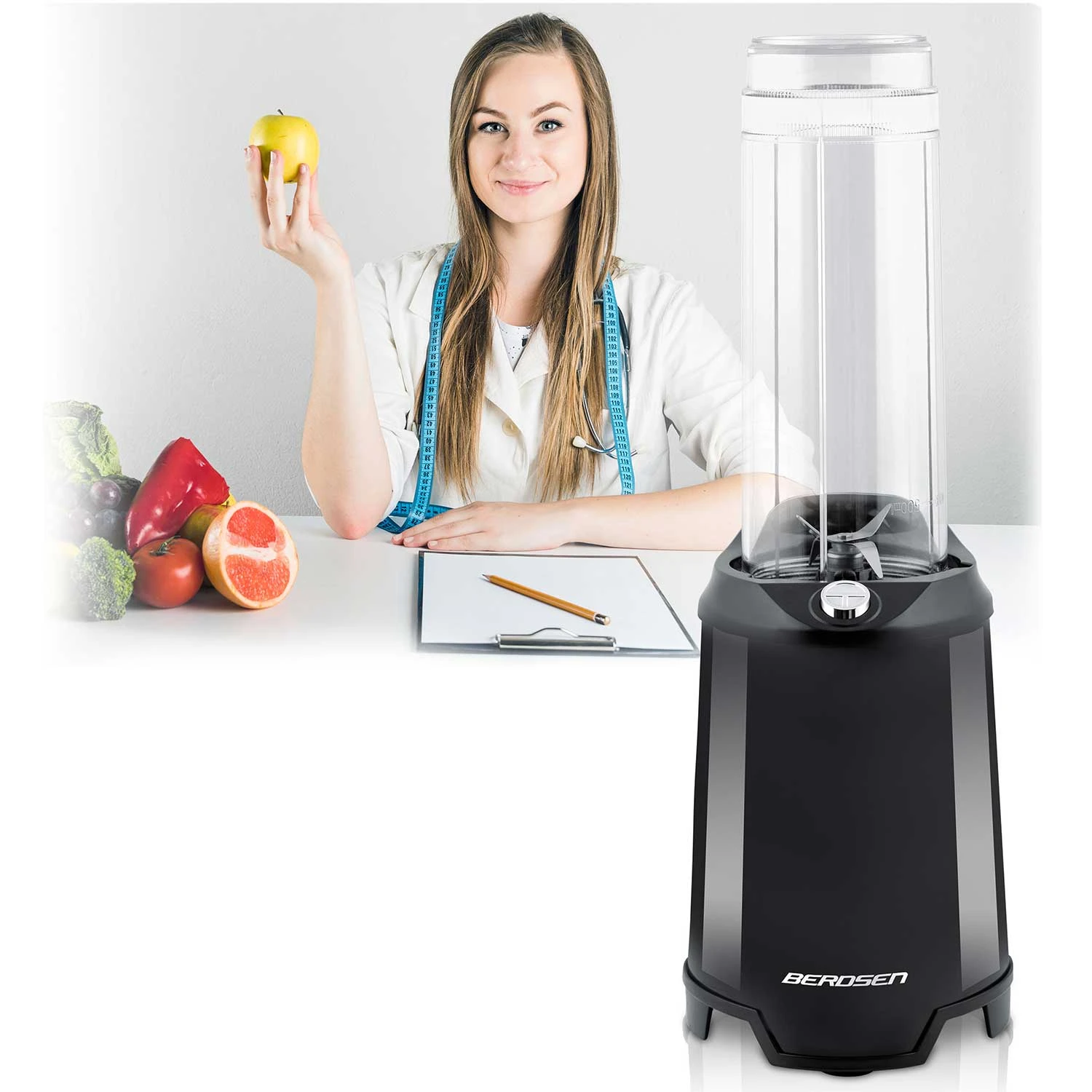 Kompaktný smoothie mixér — 350W, BD-752 Berdsen čierny – Obrázok 2
