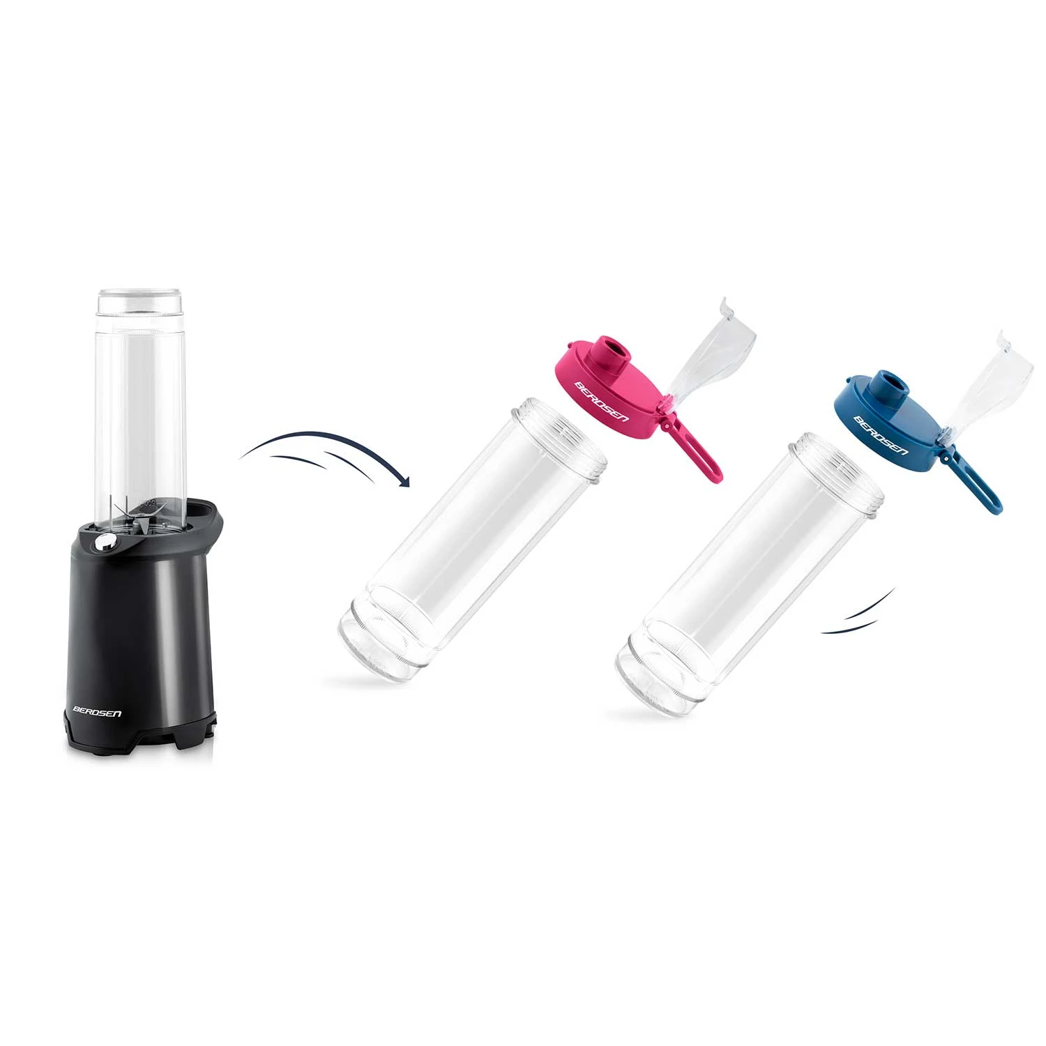 Kompaktný smoothie mixér — 350W, BD-752 Berdsen čierny – Obrázok 9
