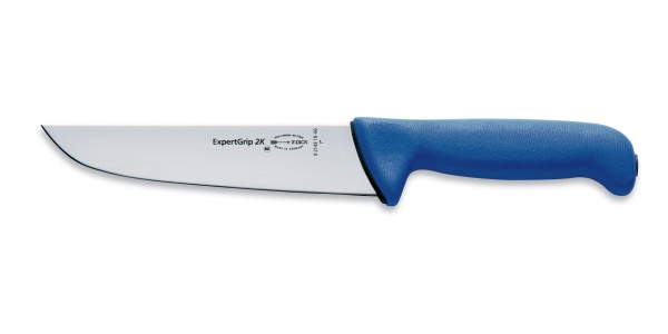 Blokový mäsiarsky nôž Dick ExpertGrip — ergonomický, modrá rukoväť, 21 cm