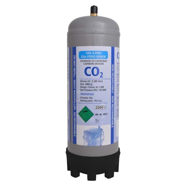 Tlaková fľaša na plyn – bombička CO2, plniteľná, kapacita 1000 g