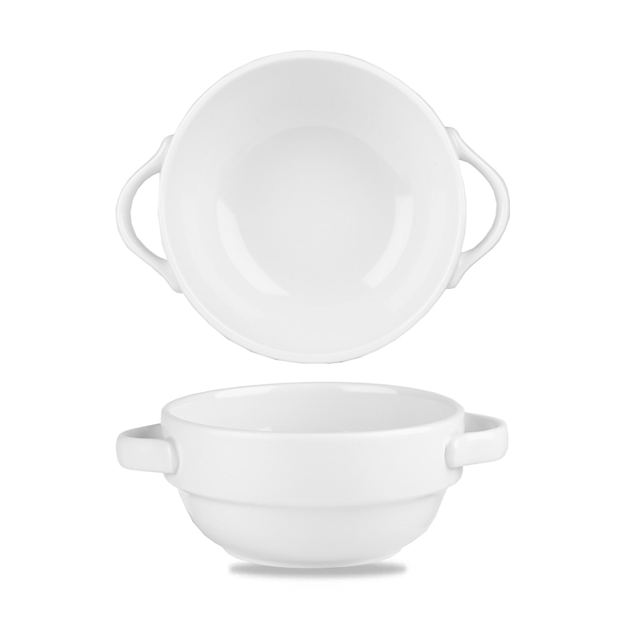 Porcelánový hrniec na polievku s uškami Profile, 360 ml
