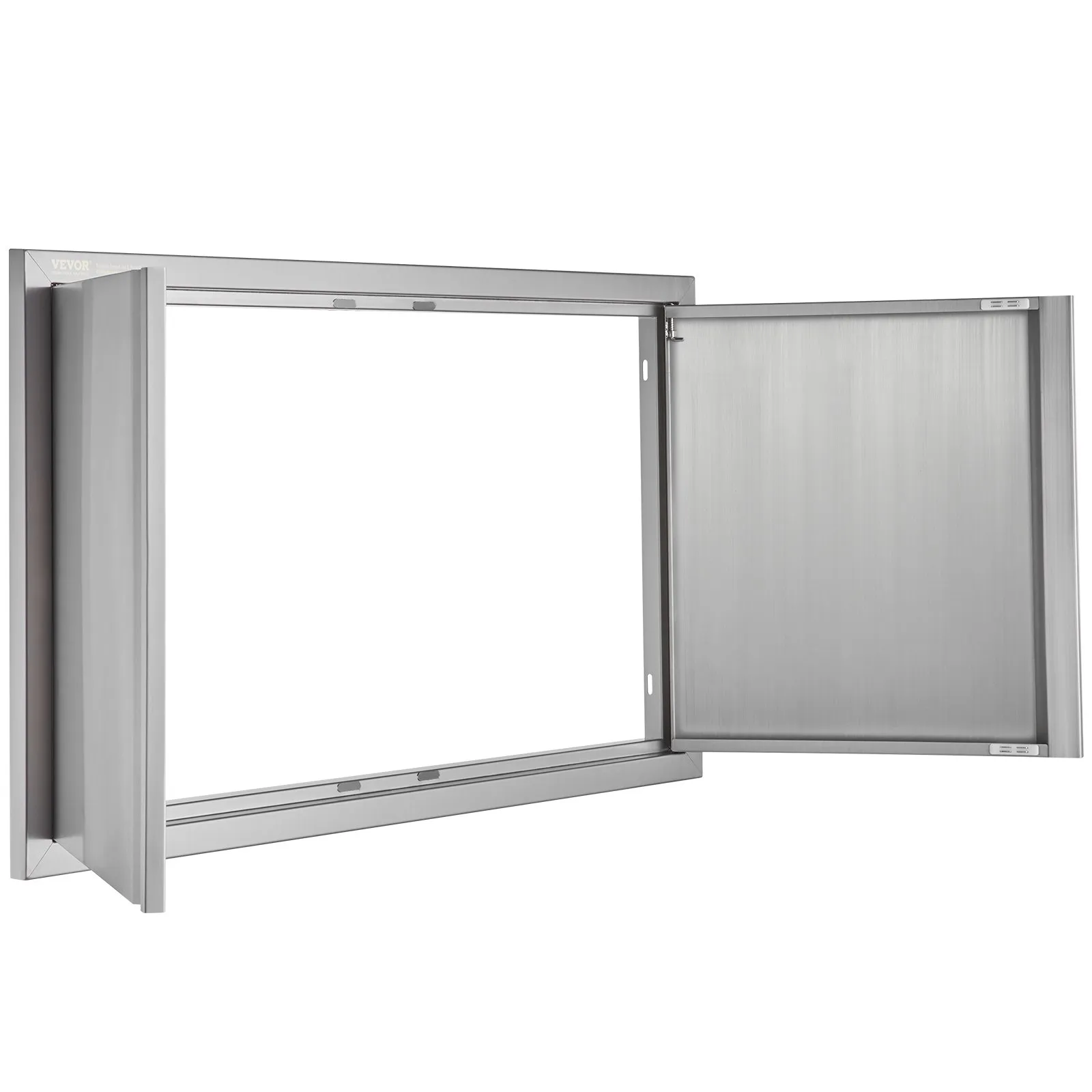Nerezové prístupové dvierka - dvojité, zapustené, zvislé nástenné, s výsuvnými rukoväťami, rozmery 914 x 534 mm, pre grilovací ostrovček, stanicu a vonkajšiu skrinku – Obrázok 4