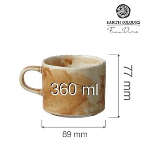 Keramický čajový hrnček – veľký objem 360 ml