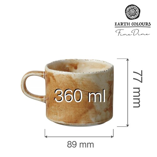Keramický čajový hrnček – veľký objem 360 ml