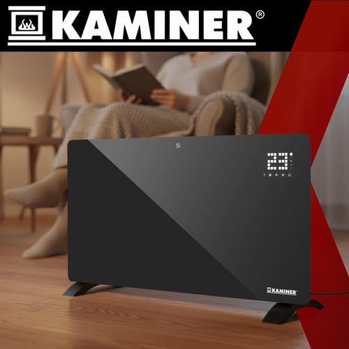 Sklenený ohrievač – elektrický, Zelva Kaminer 26572 – Obrázok 5