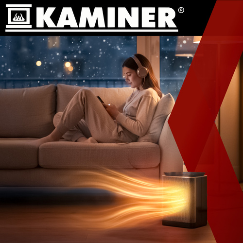 Keramický ohrievač – elektrický, KAMINER LUMNI PTC, úsporný, 1500 W – Obrázok 7