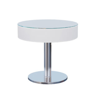 Swivel LED klubový stolík – COCO, rozmer 60 x 78 cm, RGB podsvietenie, akumulátorový, okrúhly